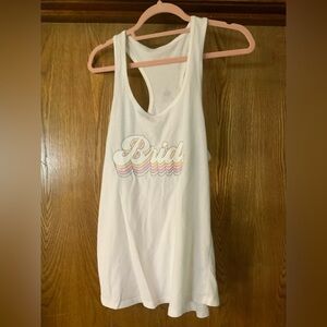 White Event Blossoms Bride Graphic Tank Top